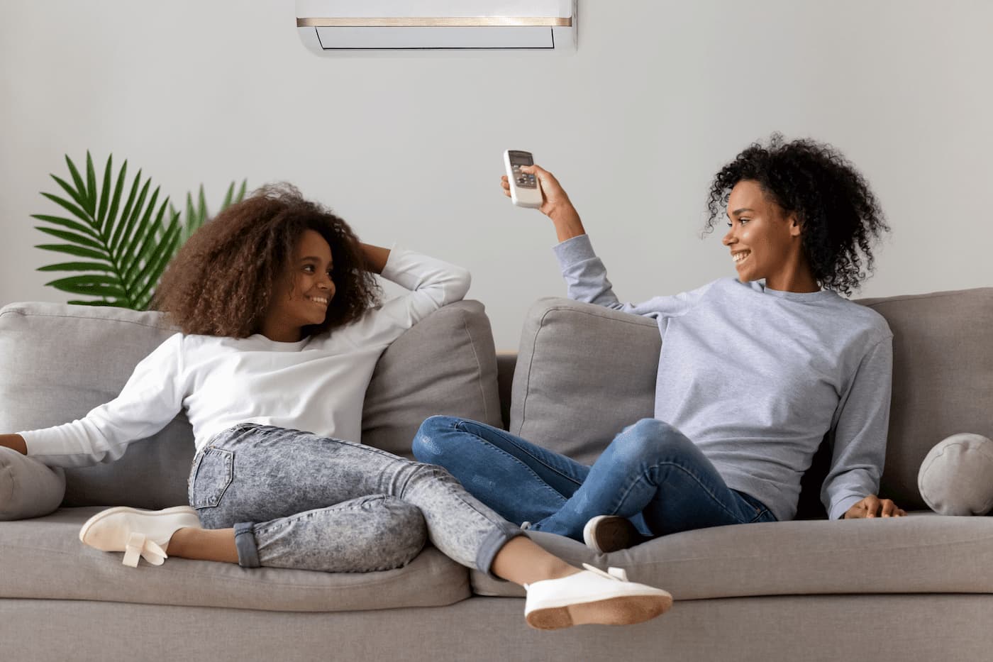 Women on a couch